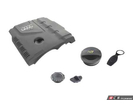 ES#3690268 - 06j103925agkt1KT - Engine Bay Refresh Kit  - Restore your vehicles engine bay with a new engine cover, oil and coolant cap! - Assembled By ECS - Audi