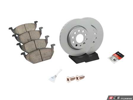 ES#2953925 - 5C06153011KT - Front Brake Service Kit (280x22) - Featuring ECS V5 coated rotors and ECS DD23 ceramic brake pads. - Assembled By ECS - Volkswagen