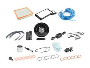 ES#4876773 - 11122247447kKT1 - M57 100k Mile Service Kit With Tools - Take care of your valve cover gasket, belts, harmonic balancer, vacuum lines, boost pressure converters, and air filters with this M57 100k Mile service Kit! Includes specialty tools. - Assembled By ECS - BMW