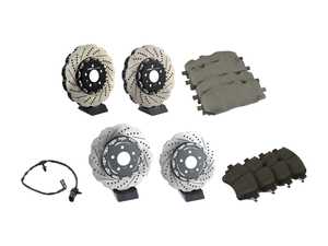 ES#4781162 - 023940ECS2KT - Front & Rear Performance Brake Service Kit - Tru-Float Scalloped - Comprehensive kit includes Tru-Float rotors, pads, sensors, and set screws - Upgrade your brake system with ECS 2-piece Tru-Float scalloped rotors and ECS EP24 Enthusiast Performance Brake Pads! - Assembled By ECS - Audi