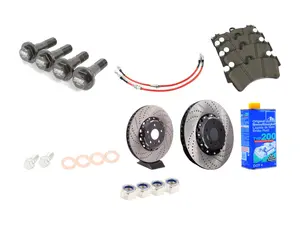  Front Big Brake Kit - Stage 5 - 2-Piece Cross-Drilled & Slotted Rotors (352x32) - Without Calipers
