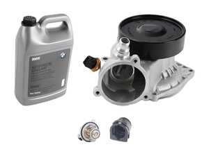 ES#4818346 - 11537843738KT - Performance Water Pump & Thermostat Kit - Featuring a Genuine BMW water pump and upgraded HT 90*C thermostat! - Assembled By ECS - BMW