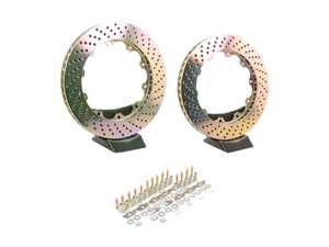 ES#3970509 - 906528-906529KT - Brembo Cross Drilled Re-Ring Kit - 355x32mm  - Kit includes new rotor rings and rotor hat hardware kits for cross-drilled 355x32mm Brembo brake kits - Brembo - Audi