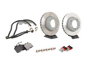 ES#2618940 - 92835104360FOKT - Front Brake Service Kit - Featuring Sebro rotors and Mintex brake pads - Assembled By ECS - Porsche