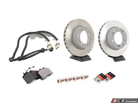 ES#2618940 - 92835104360FOKT - Front Brake Service Kit - Featuring Sebro rotors and Mintex brake pads - Assembled By ECS - Porsche