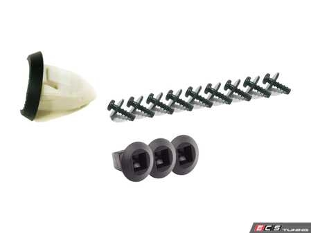 ES#2776968 - 1K5810971AKT1 - Rear Fender Liner Hardware Kit - Complete hardware kit to secure one fender liner - Assembled By ECS - Volkswagen