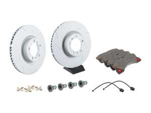 ES#4658219 - 97035140400ZKT1 - Front Brake Service Kit - Featuring Zimmerman rotors, and Textar pads - Assembled By ECS - Porsche