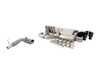 ES#2918045 - SSXAU381KT3 - Turboback Exhaust System - Resonated - Valved - 3" Large bore downpipe with Hi-Flow Sports cat and 3" stainless steel cat-back with quad 100mm black Cerakote tips - Milltek Sport - Audi