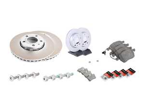 ES#3659150 - 8e0615601qkt4KT5 - Front & Rear Brake Service Kit - Featuring Genuine rotors with Genuine brake pads - Genuine Volkswagen Audi - Audi