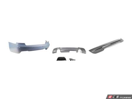 ES#1306800 - E92MTECH-REAR - M Tech Rear Bumper Assembly - Complete rear bumper cover, primed ready for painting - Genuine BMW - BMW