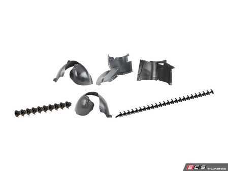 ES#2877645 - 3c8805977aKT - Front Fender Liner Kit - Everything in one kit needed to repair or replace your broken or missing front fender liners. - Genuine Volkswagen Audi - Volkswagen