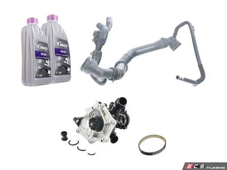ES#3651379 - 06k121011ckt3 - Cooling System Refresh Kit - Level 1 - This entry level kit includes thermostat, waterpump, complete upper radiator hoses and coolant - Assembled By ECS - Volkswagen