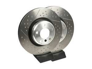 ES#4488137 - 34206797598bKT - Performance Rear Dimpled And Slotted Brake Rotors - Pair - (345x24) - Premium OE quality performance rotors - Brembo - BMW