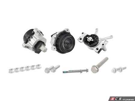 ES#4810716 - 22116860465KT2 - Drivetrain Mount Replacement Kit - Includes left & right engine mounts, transmission mount, and associated hardware for a comprehensive replacement. - Genuine BMW - BMW