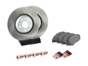 ES#5386668 - 1K0615301ADKT9 - Front & Rear Brake Service Kit - VW Arteon - Featuring ECS V5 Plain Rotors, Brembo pads, and wear sensors - Assembled By ECS - Volkswagen