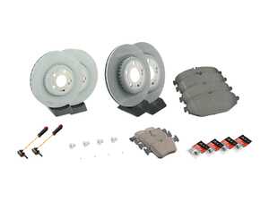 ES#4643413 - 0004212712KT3 - Front & Rear Brake Service Kit - Featuring Genuine Mercedes-Benz rotors, and pads - Genuine Mercedes Benz - Mercedes Benz
