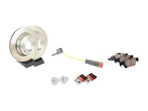 ES#2762577 - 0044204420KT1 - Rear Brake Service Kit  - Featuring ATE Rotors And Akebono-Euro Ceramic Pads - Assembled By ECS - Mercedes Benz