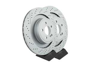 ES#4014016 - 2124230412KT2 - Rear Brake Rotors - Pair - Does not include new rotor securing screws - Zimmermann - Mercedes Benz