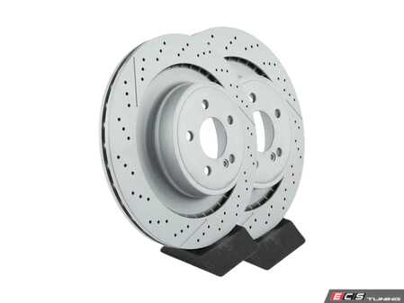 ES#4014016 - 2124230412KT2 - Rear Brake Rotors - Pair - Does not include new rotor securing screws - Zimmermann - Mercedes Benz