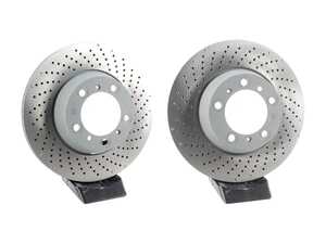 ES#4643231 - 99635240502KT10 - Rear Brake Rotors - Pair 12.99" (330mm) - Directional rear axle fitment - Both left and right - Brembo - Porsche