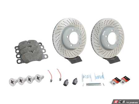 ES#4656959 - 99735140101KT2 - Front Brake Service Kit - Featuring Genuine Porsche rotors, and Genuine Porsche pads - Genuine Porsche - Porsche