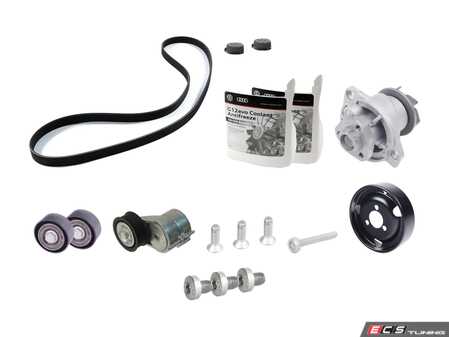 ES#2718053 - 022121011 - Water Pump Replacement Kit - Refresh your accessory belt system during your water pump replacement - Assembled By ECS - Volkswagen