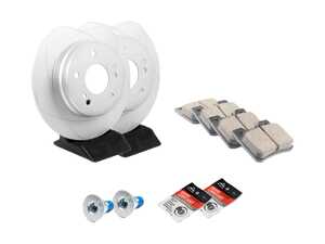 ES#2770990 - 0054201720KT5 - Rear Brake Service Kit  - Featuring ATE Rotors And Akebono-Euro Pads - Assembled By ECS - Mercedes Benz