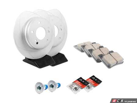 ES#2770990 - 0054201720KT5 - Rear Brake Service Kit  - Featuring ATE Rotors And Akebono-Euro Pads - Assembled By ECS - Mercedes Benz