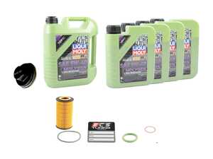 ES#4642989 - 996107225531KT3 - Liqui Moly Molygen Oil Service Kit (5w-40) - With ECS Magnetic Drain Plug - Includes Hengst filter and Liqui Moly Molygen New Generation A40 Spec oil - Assembled By ECS - Porsche