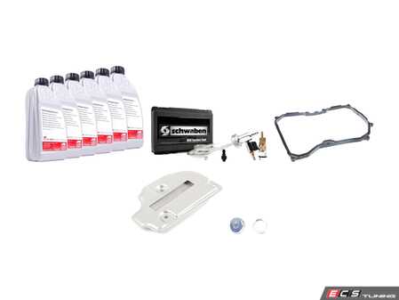 ES#2777770 - 09G398429AKT3 -  6-Speed automatic transmission service kit - With Service Tool - Includes Febi trans fluid, genuine filter, and drain plug with new seal, a pan gasket and the Schwaben Trans. Service Tool for a complete service. - Assembled By ECS - Audi Volkswagen