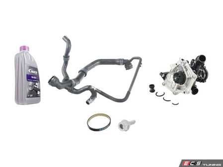 ES#3690612 - 06L121012AKT - Cooling System Refresh Kit - Level 1 - This entry level kit includes thermostat, water pump, complete upper radiator hoses and coolant - Assembled By ECS - Volkswagen