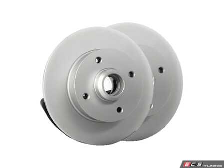 ES#4668278 - 6N0615601-P - Rear V5 Plain Brake Rotors - Set (226x10) - Precision manufactured and featuring a GeoSpec corrosion-resistant coating - ECS - Volkswagen
