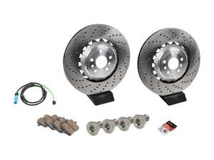 ES#4815836 - 34217991103KT2 - Rear Brake Service Kit - Includes rear rotors, pads, wear sensors, and associated hardware. - Assembled By ECS - BMW
