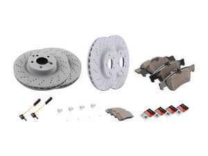 ES#2762571 - 2304210812KT6 - Front & Rear Brake Service Kit  - Featuring Genuine Mercedes-Benz Rotors And Pads - Genuine Mercedes Benz - Mercedes Benz
