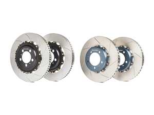 ES#4699049 - A1-311KT - Front And Rear Slotted Two-Piece Rotors - Direct bolt-on replacement - Assembled By ECS - Audi