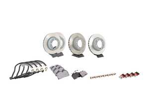 ES#2597898 - 92835104360OEKT - Front & Rear Brake Service Kit - Featuring Sebro rotors and Mintex brake pads - Assembled By ECS - Porsche