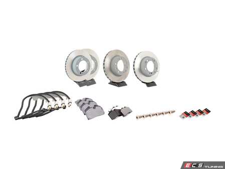 ES#2597898 - 92835104360OEKT - Front & Rear Brake Service Kit - Featuring Sebro rotors and Mintex brake pads - Assembled By ECS - Porsche