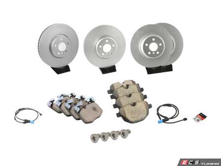 ES#4815910 - g01rps3KT - Front & Rear Brake Service Kit - Includes front & rear rotors, pads, wear sensors, and associated hardware. - Assembled By ECS - BMW