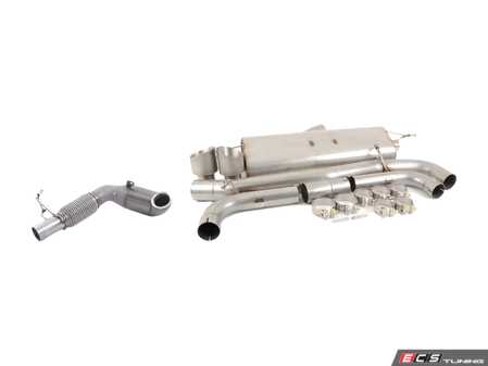 ES#2918050 - SSXAU3811KT2 - Turboback Exhaust System - Non-Resonated - 3" Large bore downpipe with Hi-Flow Sports cat and 3" stainless steel cat-back with dual 100mm Titanium tips - Milltek Sport - Audi