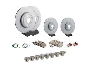 ES#4817818 - 34116875283KT2 - Front & Rear Brake Service Kit - Includes front & rear rotors, pads, wear sensors, and associated hardware. - Assembled By ECS - BMW