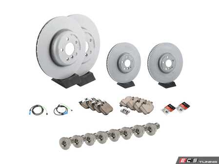 ES#4817818 - 34116875283KT2 - Front & Rear Brake Service Kit - Includes front & rear rotors, pads, wear sensors, and associated hardware. - Assembled By ECS - BMW
