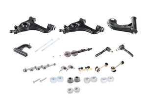 ES#4005341 - w210-fsrk-abe-s3 - Front Suspension Refresh Kit - Stage 3 - Includes lower ball joints, outer tie rod ends, inner tie rods, sway bar end links, upper control arms, lower control arms and associated hardware - Assembled By ECS - Mercedes Benz