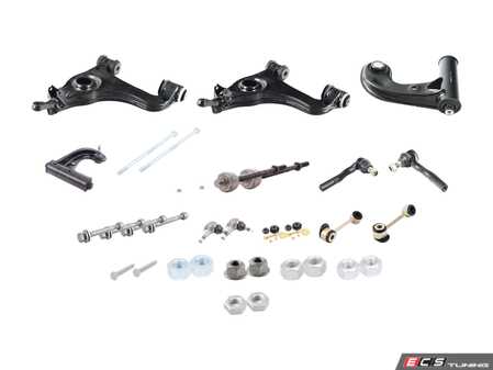 ES#4005341 - w210-fsrk-abe-s3 - Front Suspension Refresh Kit - Stage 3 - Includes lower ball joints, outer tie rod ends, inner tie rods, sway bar end links, upper control arms, lower control arms and associated hardware - Assembled By ECS - Mercedes Benz