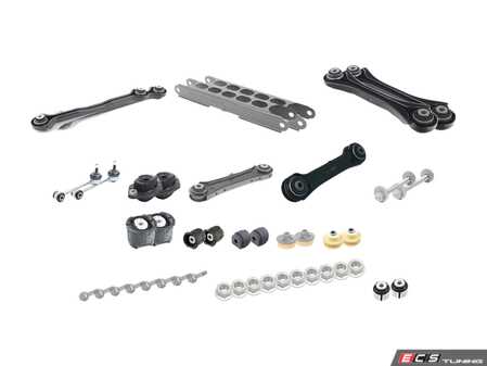 ES#2826310 - 33316758260KT4 - Rear Suspension Refresh Kit - Level 2 - All new subframe bushings, trailing arms and bushings, all new rear control arms, rear shock mounts, sway bar links and bushings for a complete rebuild - Assembled By ECS - BMW