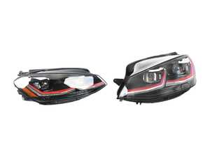 ES#4045397 - 5gm941078aKT - GTI Headlight Set - LED headlight with red trim - Genuine Volkswagen Audi - Volkswagen
