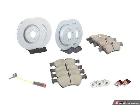 ES#4643494 - 1644211312KT13 - Front & Rear Brake Service Kit - Featuring Zimmerman rotors, and Akebono Euro Ceramic pads - Assembled By ECS - Mercedes Benz