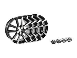 ES#2609356 - 1K0601025AG - 18" Charleston Wheel - Set Of Four - 18x7.5 ET51 5x112 Alloys in gloss black  - Genuine Volkswagen Audi - Volkswagen
