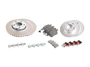 ES#3659144 - 8e0615301qkt12KT - Front & Rear Brake Service Kit - Featuring Genuine rotors with Genuine brake pads - Genuine Volkswagen Audi - Audi