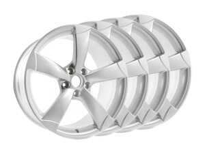 ES#2960678 - 8j0601025cpKT - 19" 5-Spoke 'Rotor' Wheels - Set Of Four - 19"x9" ET52 5x112 Silver - Genuine Volkswagen Audi - Audi