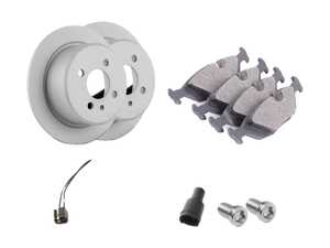 ES#4023564 - 34211163145rKT - Rear Brake Service Kit - Featuring Zimmermann coated rotors and Pagid brake pads - Assembled By ECS - BMW